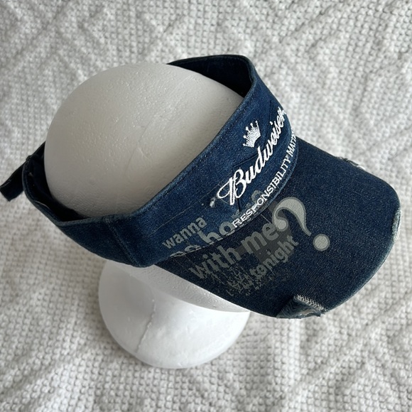 Vintage Budweiser jean visor with Velcro strap - Picture 5 of 7